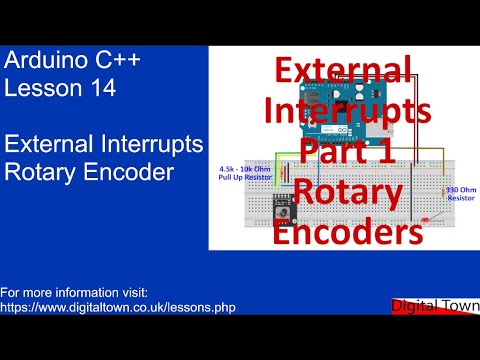 #106 Arduino C++ - Lesson 14 External Interrupts - Rotary Encoder