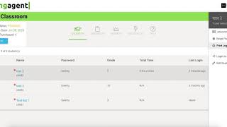 Typing Agent Homeschool Admin Dashboard Overview
