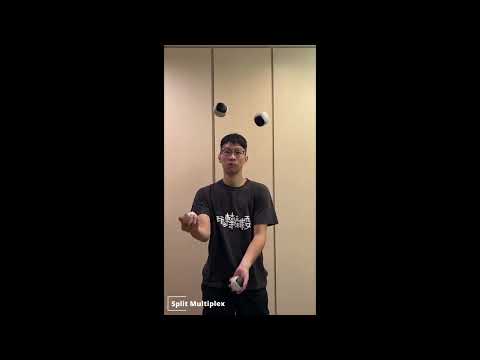 四球雜耍招式示範 4Ball Juggling Trick–Split Multiplex 10