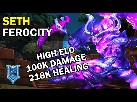 High Elo 100K Damage 218K Healing Sèth Grover Paladins Competitive (Diamond) FEROCITY