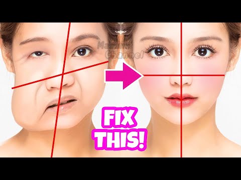 9mins!! Fix Asymmetrical Face with Japanese Face Lifting Exercise | Lift Up Sagging Jowls, Cheeks