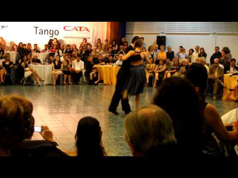  Andrea Misse  and  Javier Rodriguez  are  dancing  to  the  tango  "  Farabute  "