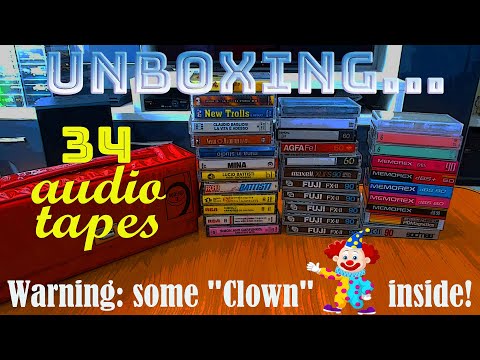 34 audio cassettes unboxing (Memorex, Socimag, PDMagnetics, GoldStar, FUJI, maxell, BKB, etc.)!