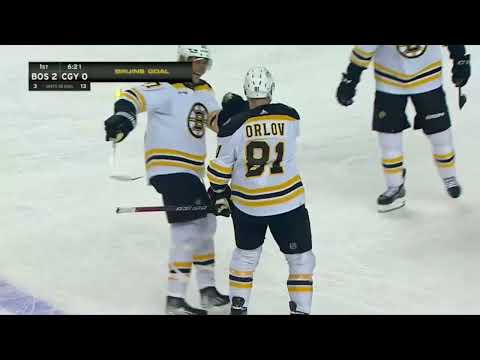 #NHL #orlov _Дмитрий Орлов оформил дубль за «Бостон» в матче с «Калгари»