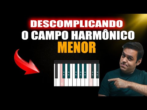 A MELHOR forma de fazer o campo harmônico menor no teclado (aula de teclado)