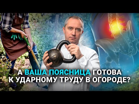 Как быстро укрепить поясницу? Готовим поясницу к дачному сезону! Упражнения с лопатой