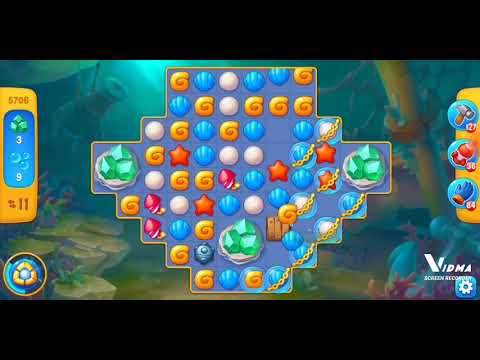 Fishdom. 5706 level no boosters and diamonds. 18 moves