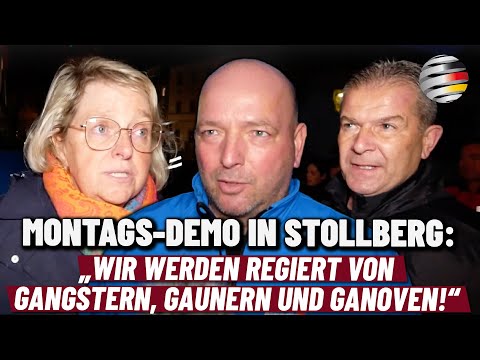 Montagsdemo in Stollberg: „Wir werden von Gangstern, Gaunern und Ganoven regiert!“