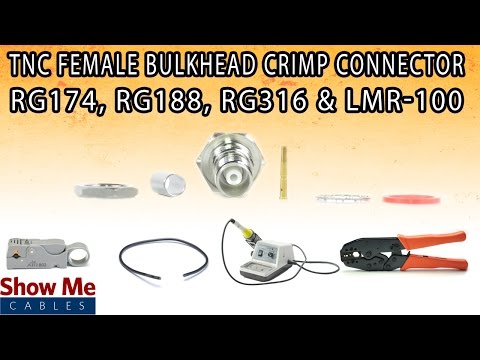 TNC Female Bulkhead Crimp Connector For RG174 & LMR-100 - Perfect For DIY Installs! #1095