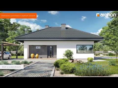 Dom w calandivach - Efektowna parterówka z pięknym tarasem I ARCHON+ Projekty Domów