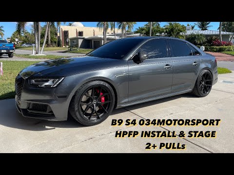 B9 AUDI S4 HPFP 034MOTORSPORT INTERNALS INSTALL VIDEO AND STAGE 2+ PULLS