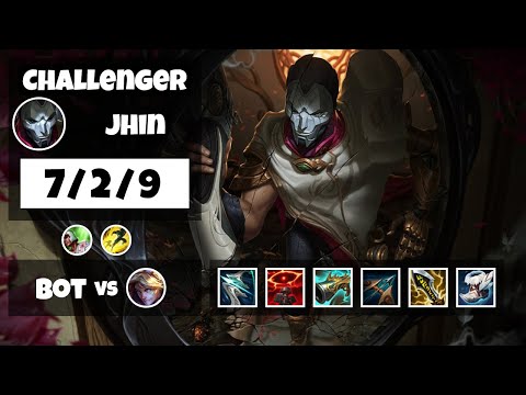 Jhin vs Ezreal KOREAN Challenger BOT (7/2/9) - v11.18
