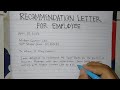 How to Write A Recommendation Letter for Job Employee Step by Step | Writing Practices