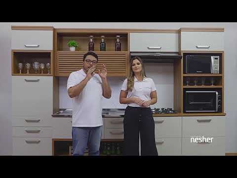 Video thumbnail of Cozinha Modulada 4 Peças Torre Quente Princesa Nesher