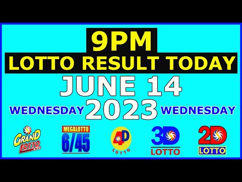 9pm Lotto Result Today June 14 2023 (Wednesday)