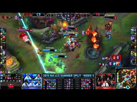 Epic Wombo Combo - C9 vs T8 - NA LCS Summer Week 3 Day 2