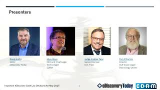 Important eDiscovery Case Law Decisions for May 2025