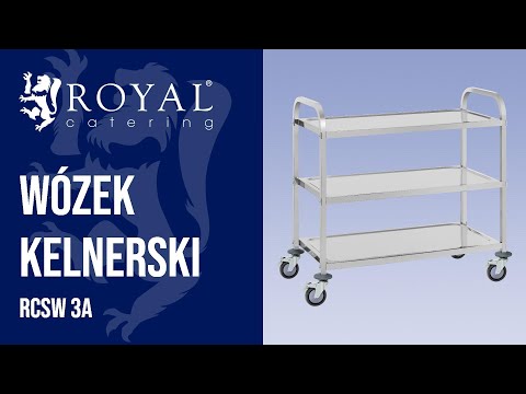 Video - Wózek kelnerski - 3 półki - 150 kg