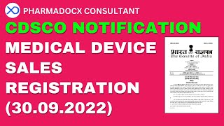 How to take Sales License for Medical Devices | CDSCO Notification | Pharmadocx Consultant