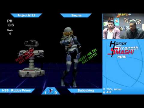 HSS | Rubba Prime (ROB) |vs| Bubbaking (Sheik/Samus) Project M 3.6