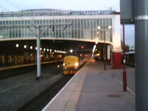 DRS 37423 + 57301 TNT 66425 THRASH + TONES 5Z02 pass Stoke Station 27/3/15