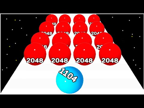 Rolling Orb Crash, rolling ball run 2048 - Gameplay Walkthrough