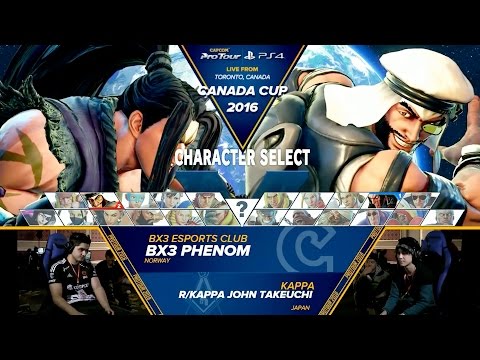 SFV: BX3 Phenom vs r/Kappa John Takeuchi - Canada Cup 2016 Top 8 - CPT2016