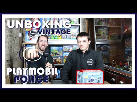 PLAYMOBIL POLICIERS AVEC HÉLICOPTERE REF 3908-A DE 1997 UNBOXING VINTAGE EN FRANCAIS 👮‍♀️👮‍♂️🚨🚁 !