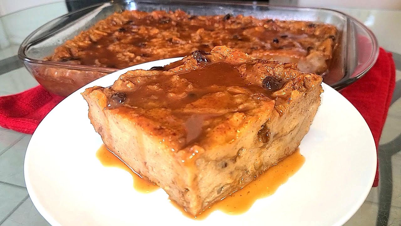 New Orleans Bread Pudding with Caramel Rum sauce