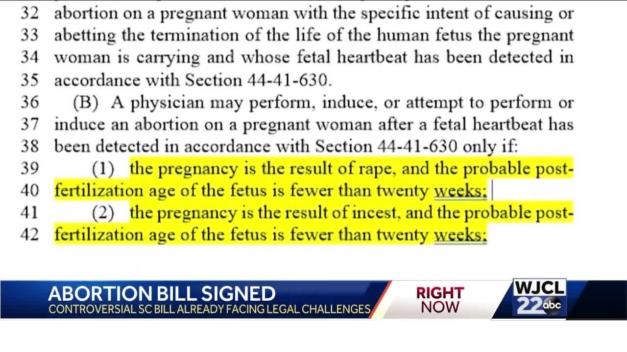 SC Gov. McMaster signs fetal heartbeat bill into law, Planned Parenthood sues