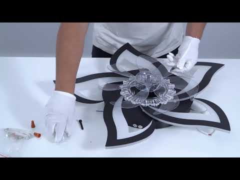Flower Ceiling Fans with Lights Assembly Video
