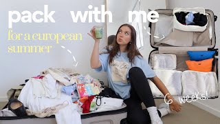 pack with me for 6 weeks in europe (checked bag + carry on!)