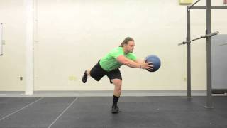 358. Medicine Ball Single Leg Romanian Dead Lift Outside