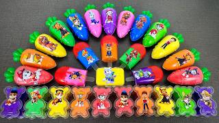 Rainbow Slime 🌈 Looking Fun Paw Patrol Slime with Carrot, Cream Coloring! Satisfying Video ASMR💖🎉