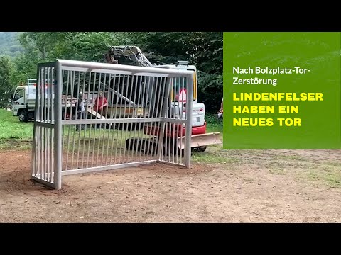 Happy End: Neues Bolzplatz-Tor in Lindenfels eingeweiht