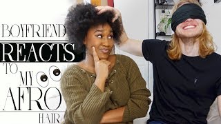 BOYFRIEND SEES MY AFRO FOR THE 1ST TIME & LEARNS ABOUT MY HAIRCARE ROUTINE 💁🏽