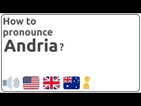 How to pronounce Andria in english?