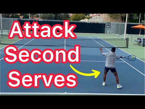 How To Attack A Weak Second Serve (Tennis Singles Strategy & Footwork)