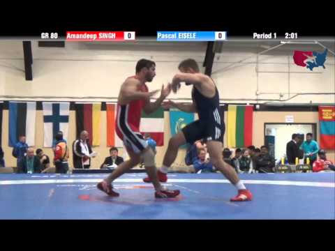 80 KG QF - Amandeep Singh (IND) vs Pascal Eisele (GER)