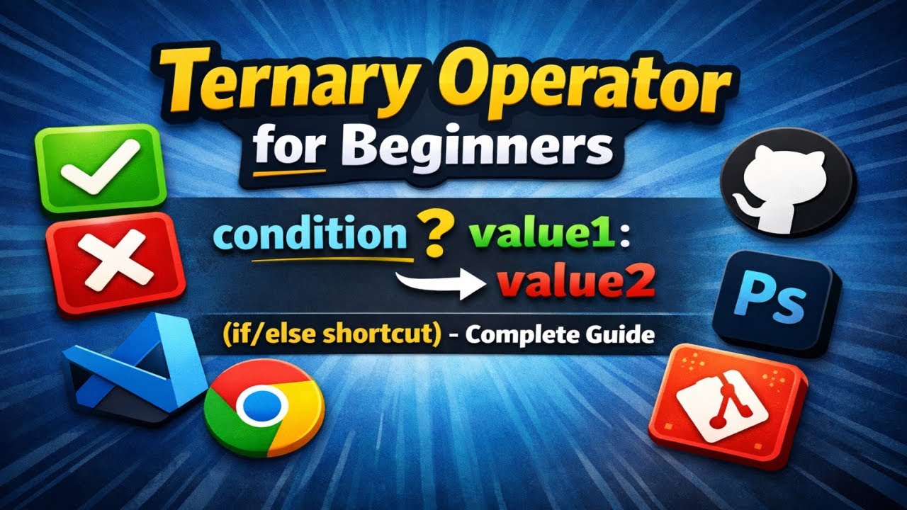 Ternary Operator for Beginners (if/else shortcut)