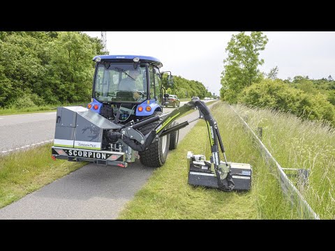 Roadside Maintenance With Small Boom Mower | GreenTec Scorpion 330 & 430