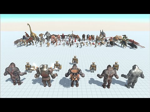 5 GORO & GHOR HAMMER VS 3X FACTION - Animal Revolt Battle Simulator