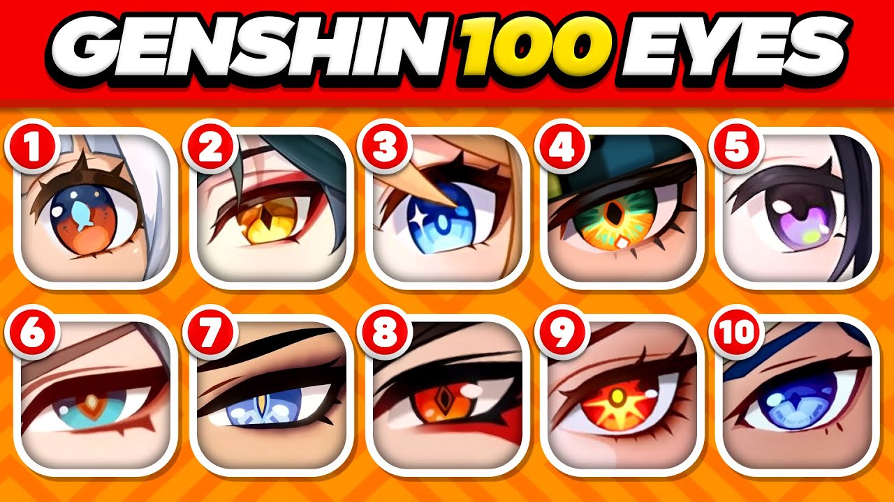 GENSHIN 100 EYE QUIZ 👁️🔥 | GUESS THE CHARACTER BY THEIR EYES | GENSHIN IMPACT QUIZ ⭐️