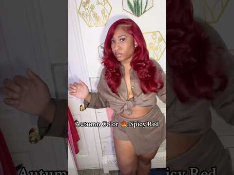 Autumn List: Outre Spicy Red #hair #syntheticwig #wiginstall #syntheticwig #wiginfluencer