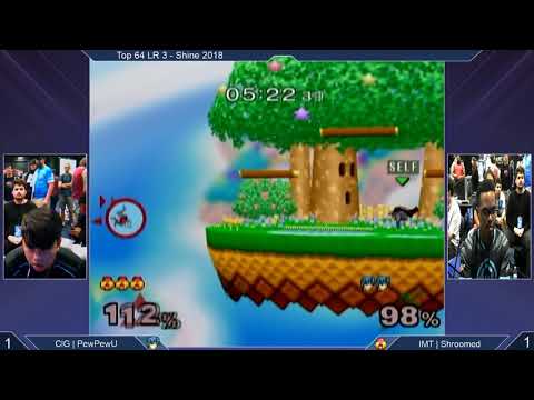 Shine 2018 SSBM - CLG.PewPewU (Marth) vs. IMT | Shroomed (Sheik) - Melee Top 64 LR4