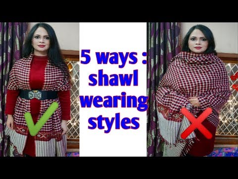 5 #shawl wearing styles in winters | सर्दियों में शॉल लेने का ट्रेंडी तरीका Video