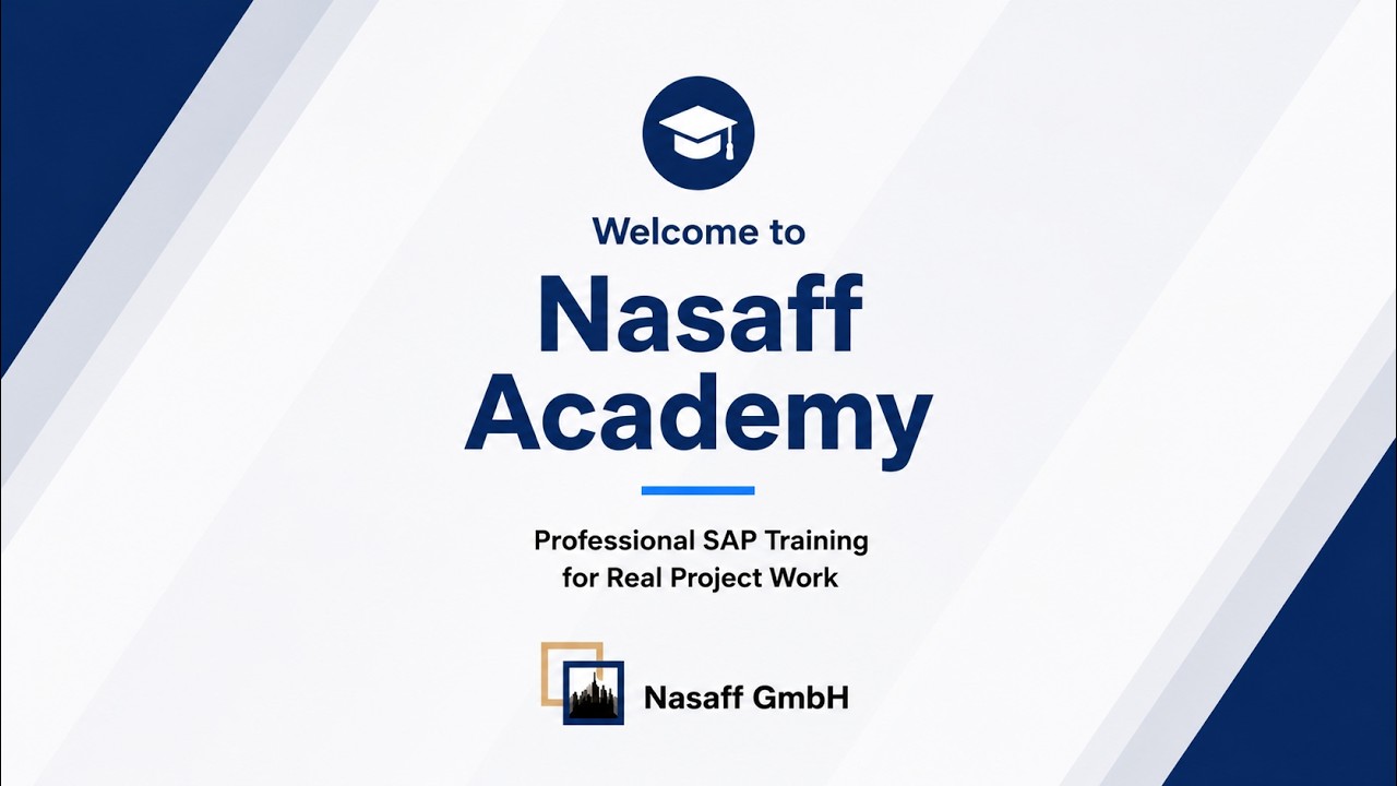 Nasaff Academy Introduction | SAP, ABAP & Real Project Training