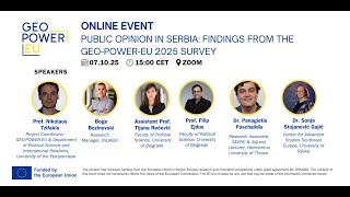 Public Opinion in Serbia: Findings from the GEO-POWER-EU 2025 Survey
