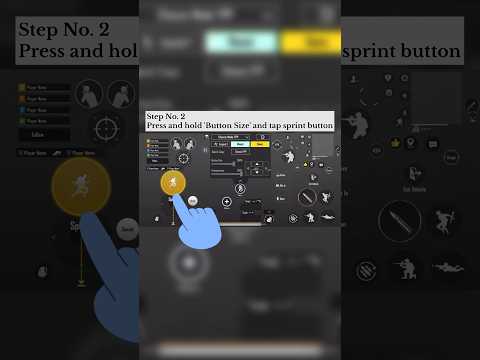 How to resize Sprint button in bgmi   Pubg mobile #youtubeshorts #shorts #short #viral #joystick