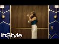 Salma Hayek 2020 Golden Globes Elevator InStyle Shorts